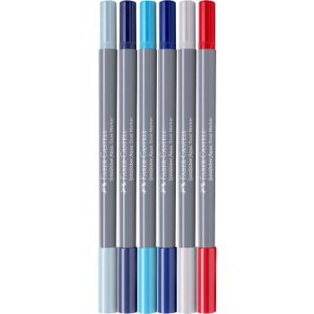 Preview: Faber-Castell Goldfaber Aqua Dual Marker 6er Etui Lettering Set Sea